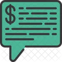 Financial Message Financial Advice Icon