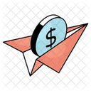 Financial Message Business Send Message Folded Paper Icon