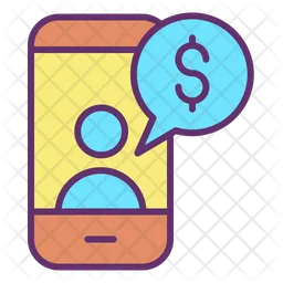 Financial Mobile Chat  Icon