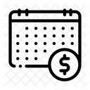 Financial Calendar Dollar Icon