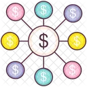 Financial Network Business Network Social Connection Icon
