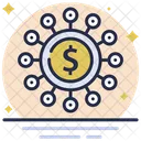 Financial Network Money Network Business Network Icon