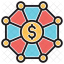 Financial Network Money Network Dollar Network Icon