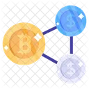 Financial Connection Financial Network Blockchain Icon