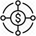 Financial Network Money Network Dollar Network Icon