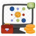 Money Network Cash Network Financial Network Icon