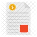 Financial Paper Financial Document Financial Doc Icône