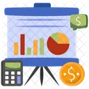 Financial Presentation Graphical Representation Data Analytics Icon