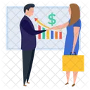 Financial Presentation Employee Training Business Presentation Icon