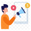 Video Marketing Digital Marketing Mobile Marketing Icon