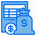 Financial Reoprt Bookkeeping Money Icon