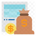 Financial Reoprt Bookkeeping Money Icon