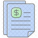 Financial Report Lineal Color Icon Icon