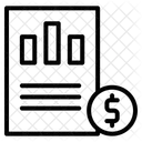 財務報告、事業報告、財務 アイコン