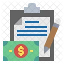 Clipboard File Money Icon