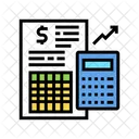 Financial Report Calculator Icon
