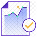 Financial Report Positive Report Business Report Icon