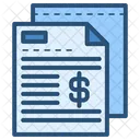 Blue Financial Report Business Report Icon