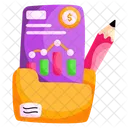 Financial Report Data Analytics Infographic Icon