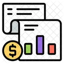 Financial Report Data Analytics Infographic Icon