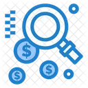 Financial Research Dollar Search Icon