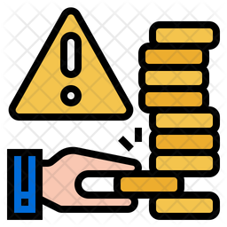 Financial Risk Icon - Download in Colored Outline Style