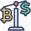 Financial Scale Weighing Financial Injustice Icon