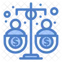 Financial Scale Financial Balance Financial Equality Icon