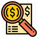 Financial Search Money Search Finding Money Icon