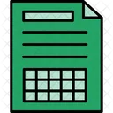 Financial Sheet Document Worksheet Icon