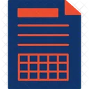 Financial Sheet Document Worksheet Icon
