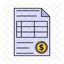 Financial Sheet Report Document Icon