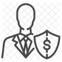 Financial Shield Shield Financial Protection Icon