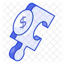 Financial Solution Puzzle Icon