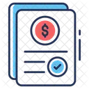Financial Statement Payment Done Financial Report Icon