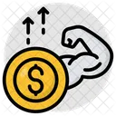 Financial Strength Financial Power Money Strength Icon