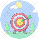 Financial Target Aim Financial Objective Icon