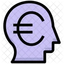 Financial Thinking Euro Head Icon