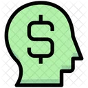 Financial Thinking Dollar Head Icon