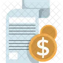 Receipt Coins Dollar Icon