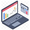 Financial Website Marketing Website Online Statistics Icon