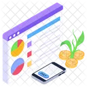 Business Website Financial Website Business Analytics Icon