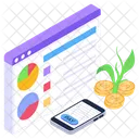 Business Website Financial Website Business Analytics Icon