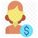 Iwomen Dollar Financier Accountant Icon