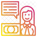 Financier Woman  Icon