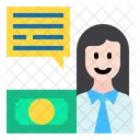 Financier Woman  Icon