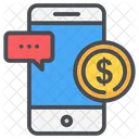 Geld Online Telefon Symbol