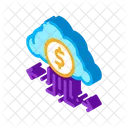 Wolke Geld Ladung Symbol