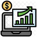 Finanzen Gewinn Balkendiagramm Symbol