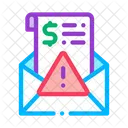 E-mail di avviso finanziario  Icon